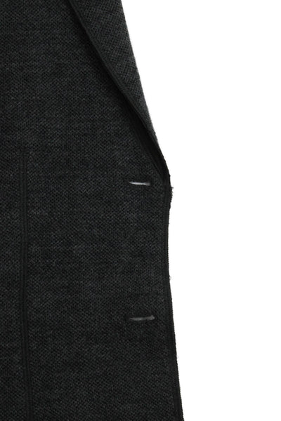 Giorgio Armani Mens Gray Herringbone Virgin Wool Blazer Buttoned Size 42