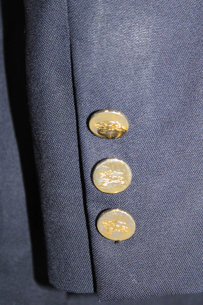 Burberry Mens 2 Piece Pure Wool Blue Blazer Long Sleeve Solid Size 38