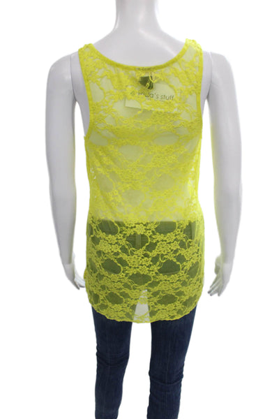Intimately Free People Womens Yellow Scoop Neck Sleeveless Tunic Size M