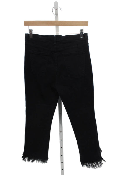 Pistola Womens Cropped Jeans Black High Rise 26 Inseam Size 29