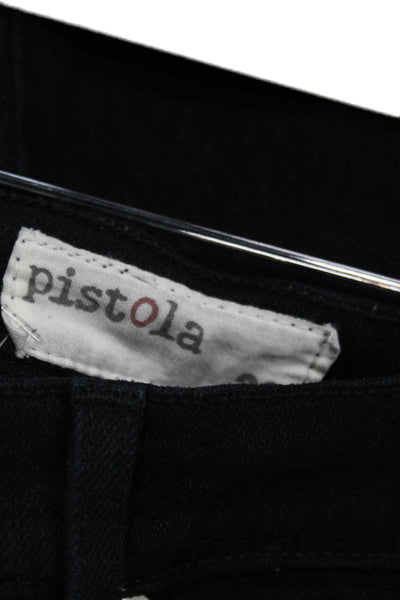 Pistola Womens Cropped Jeans Black High Rise 26 Inseam Size 29
