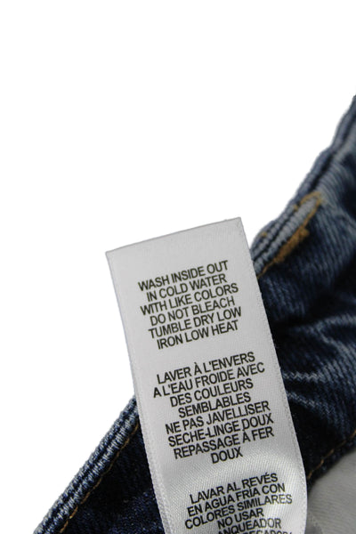 Good American Womens Cropped Blue High Rise Jeans Inseam 28 100% Cotton Size 29