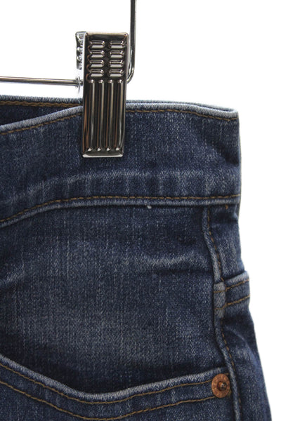 J Crew Womens Blue Cotton High Rise Cropped Jeans Size 29