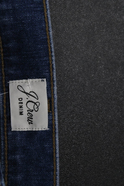 J Crew Womens Blue Cotton High Rise Cropped Jeans Size 29