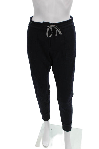 J Crew Womens Jogger Pants Blue Wool Drawstring Solid Inseam 30 Size 6