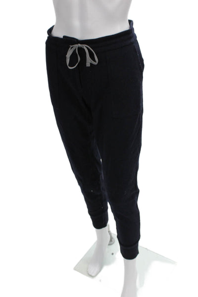 J Crew Womens Jogger Pants Blue Wool Drawstring Solid Inseam 30 Size 6