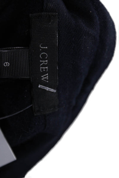 J Crew Womens Jogger Pants Blue Wool Drawstring Solid Inseam 30 Size 6