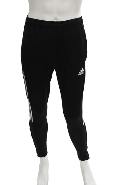 Adidas Mens Black Track Pants Recycled Polyester Pull On Size S
