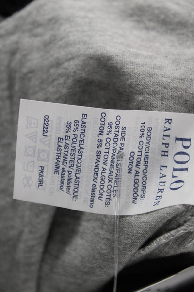 Polo Ralph Lauren Men Gray Graphic Cotton Drawstring Pants Size M