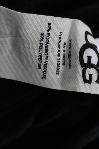 Ugg Womens Jogger Pants Black Viscose Drawstring Waist Size M