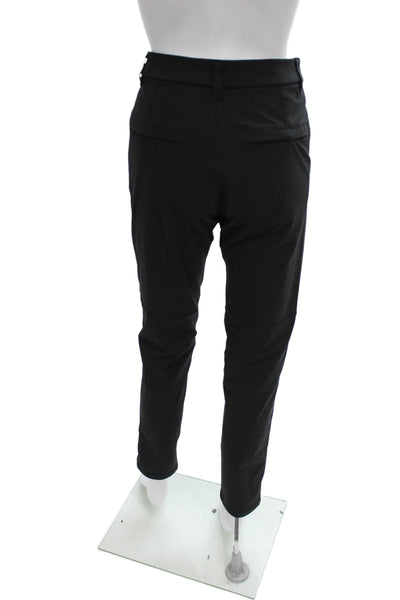 Lululemon Women Ankle Pants Black Polyester Button Solid Size 28