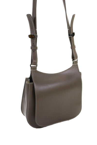 The Row Women's Magnetic Closure Leather Shoulder Handbag Brown