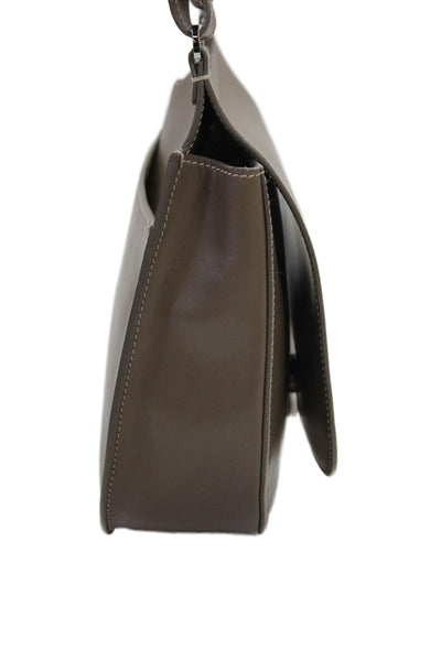 The Row Women's Magnetic Closure Leather Shoulder Handbag Brown