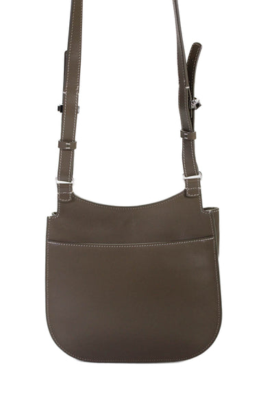 The Row Women's Magnetic Closure Leather Shoulder Handbag Brown