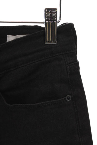 Frame Womens Cropped Black Mid Rise Cotton Jeans Size 26