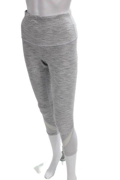 Lululemon Womens Gray Striped Capri Leggings Polyester Size 8
