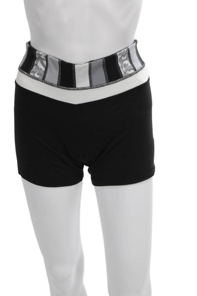 Lululemon Womens Athletic Camouflage Black Polyester Shorts Size 8