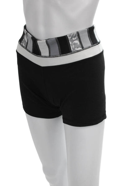 Lululemon Womens Athletic Camouflage Black Polyester Shorts Size 8