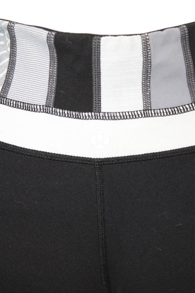 Lululemon Womens Athletic Camouflage Black Polyester Shorts Size 8