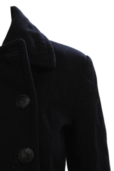Rag & Bone Womens Blue Wool Blend Pea Coat Button Closure Size XS