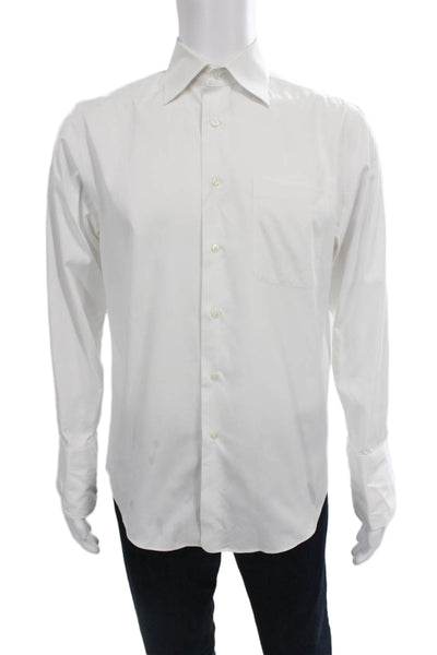 Nordstrom Mens Classic Casual Button Down Shirt White Size 32
