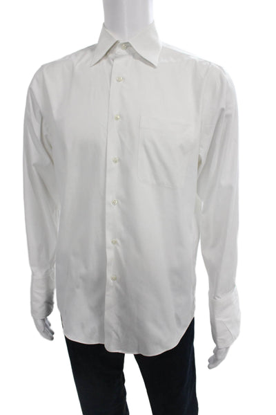Nordstrom Mens Classic Casual Button Down Shirt White Size 32