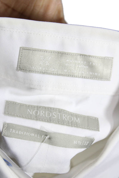 Nordstrom Mens Classic Casual Button Down Shirt White Size 32