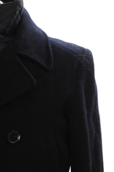 Scotch & Soda Mens Pea Coat Blue Wool Button Size M
