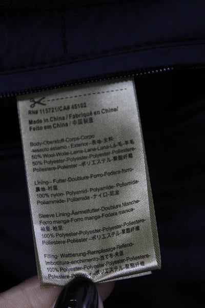 Scotch & Soda Mens Pea Coat Blue Wool Button Size M