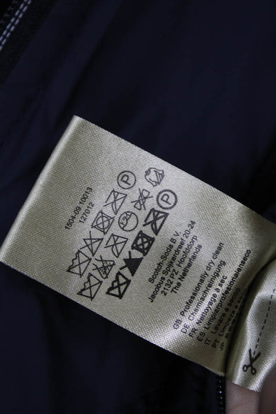 Scotch & Soda Mens Pea Coat Blue Wool Button Size M