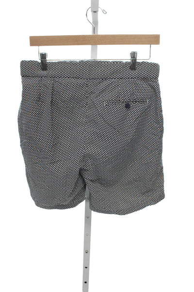 Frescobol Carioca Mens Geometric Black Polyamide Shorts Size 30