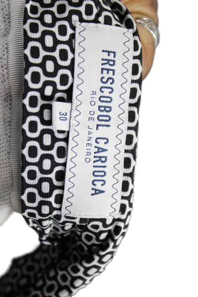 Frescobol Carioca Mens Geometric Black Polyamide Shorts Size 30