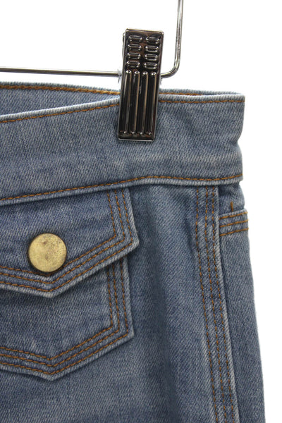 ASKKNY Womens Bootcut Blue Jeans Mid Rise Cotton Blend Size 26