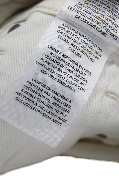 Reformation Womens Straight White Jeans 100% Cotton Mid Rise Inseam 29 Size 24