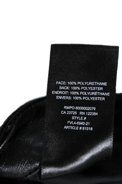 Wilfred Women Dress Pants Black Polyurethane Solid Button Size 0