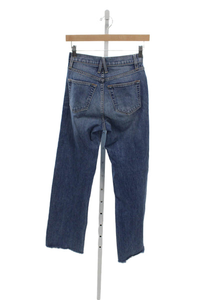 Slvrlake Women Straight Blue Mid Rise Jeans Size 24