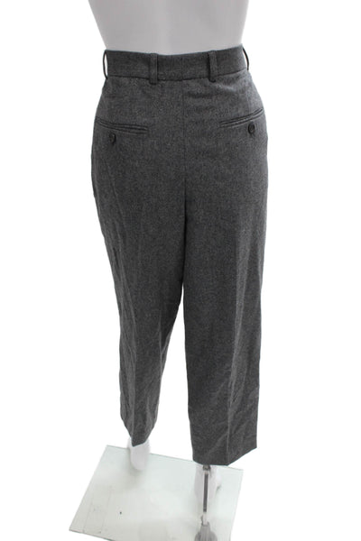 Toteme Women Dress Pants Gray Recycled Wool Button Size 34