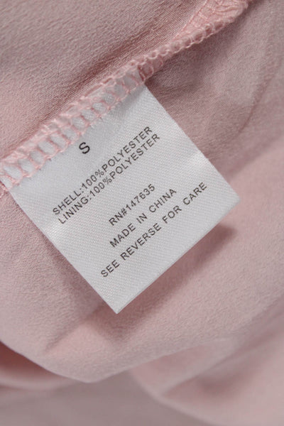 Romeo & Juliet Women Fit & Flare Dress Pink Sleeveless Mock Neck Size S