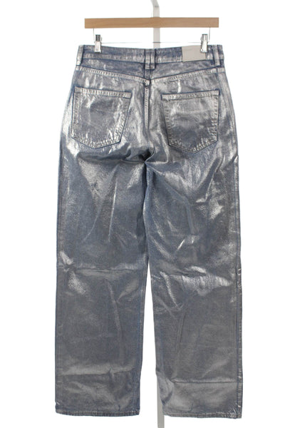 Zara Women Straight Blue Cotton Jeans Size 6