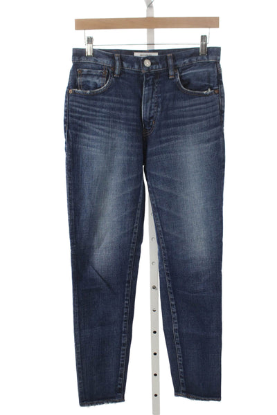 Moussy Womens Skinny Blue Jeans Mid Rise Button Fly Size 26