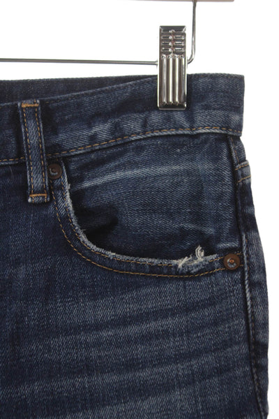 Moussy Womens Skinny Blue Jeans Mid Rise Button Fly Size 26