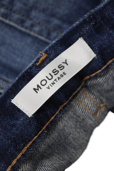 Moussy Womens Skinny Blue Jeans Mid Rise Button Fly Size 26
