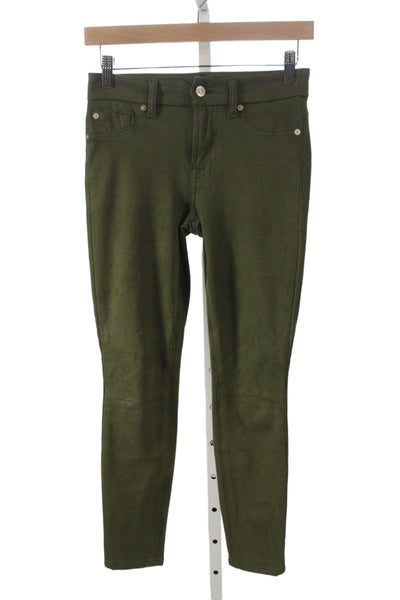 7 For All Mankind Womens Dress Pants Green Size 25
