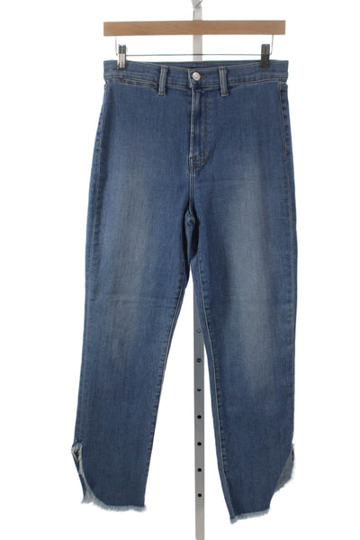 J Brand Women Blue Ankle Jeans Mid Rise Cotton Size 26