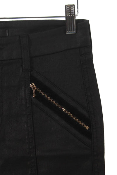 7 For All Mankind Womens Skinny Black Jeans Cotton Size 26