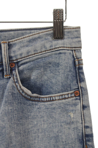 Grlfrnd Women Blue Mid Rise Straight Jeans Size 26