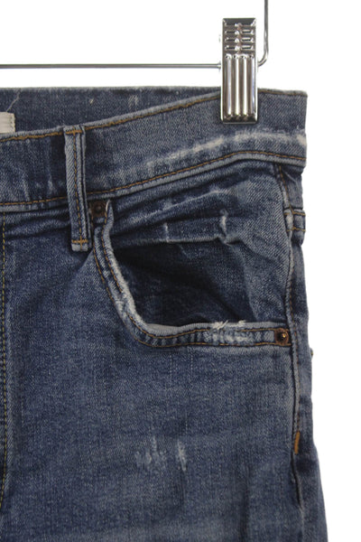 Grlfrnd Womens Skinny Jeans Blue Cotton High Rise Size 26