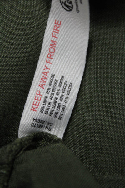 Anthropologie Women Green Sleeveless Square Neck Jumpsuit Size XS