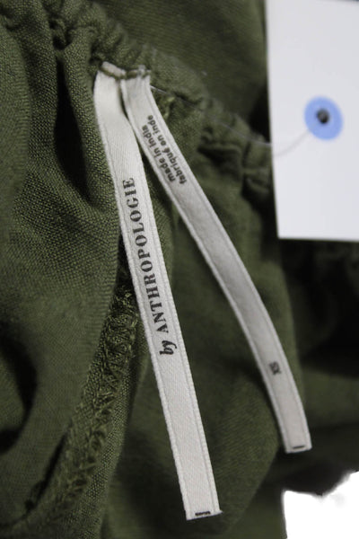 Anthropologie Women Green Sleeveless Square Neck Jumpsuit Size XS