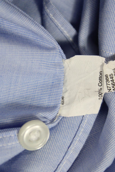 J Crew Womens Blue Cotton Collared Long Sleeve Basic Button-Up Size L